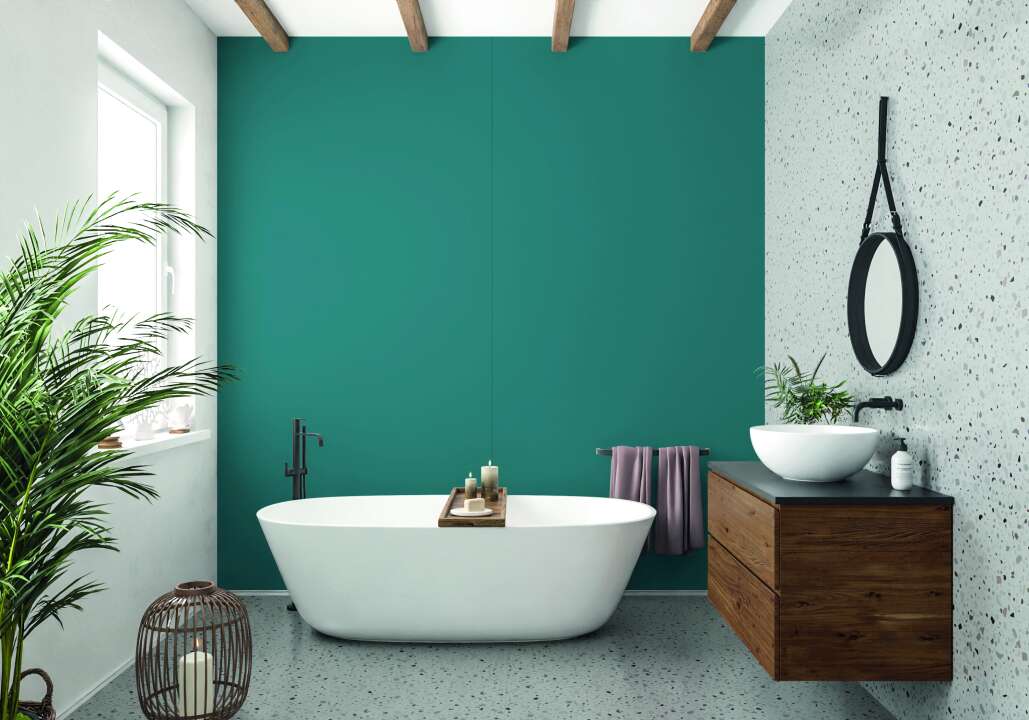 Photo Panneau mural douche VIPANEL COULEUR UNIE FJORD VEL. 1000x2550x3MM