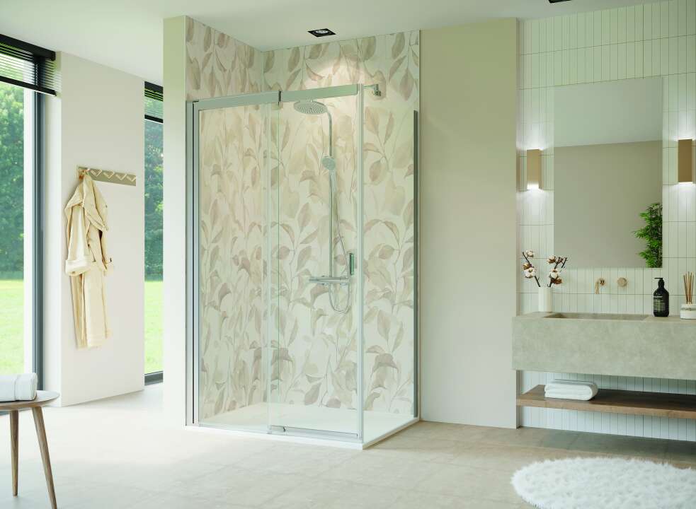 Photo Panneau mural douche NU VIPANEL FLORE REINVENTE HERBIER VEL. 1000x2550x3MM