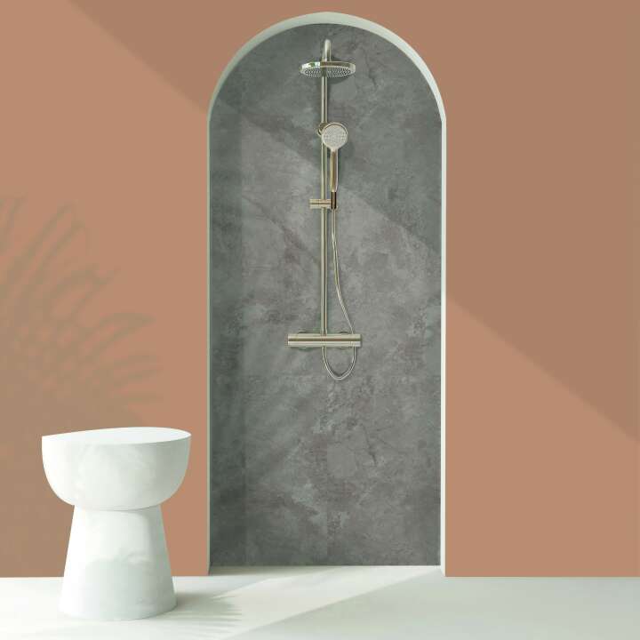 Photo Panneau mural douche NU VIPANEL MARBRE EMPERADOR VEL. 1000x2550x3MM