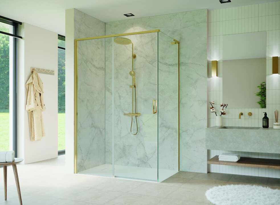 Photo Panneau mural douche VIPANEL MARBRE MARBRE ÉVANESCENT MAT 1500x2550x3MM