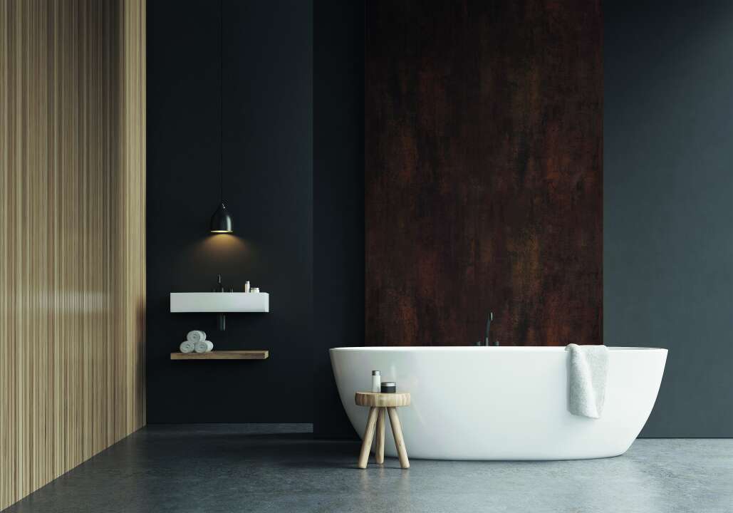 Photo Panneau mural douche NU VIPANEL METAL OXYDE STRUC. 1000x2550x3MM