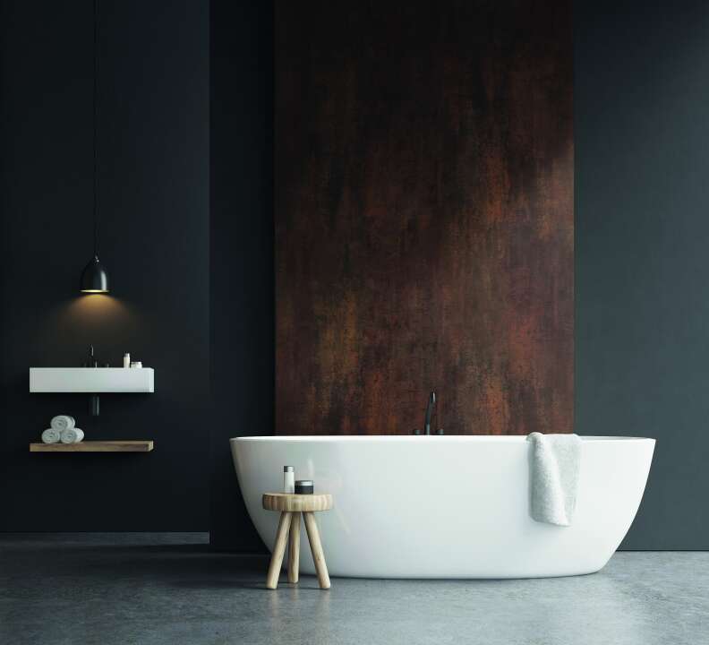 Photo Panneau mural douche NU VIPANEL METAL OXYDE STRUC. 1500x2550x3MM