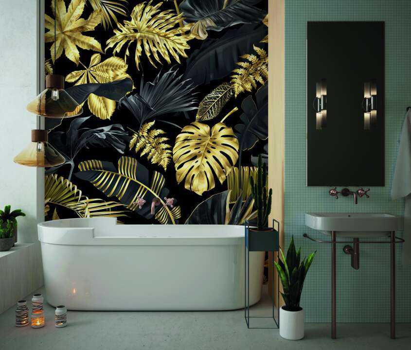 Photo Panneau mural douche VIPANEL INSPIRATION NATURE FEUILLA DO VEL. 1000x2550x3MM