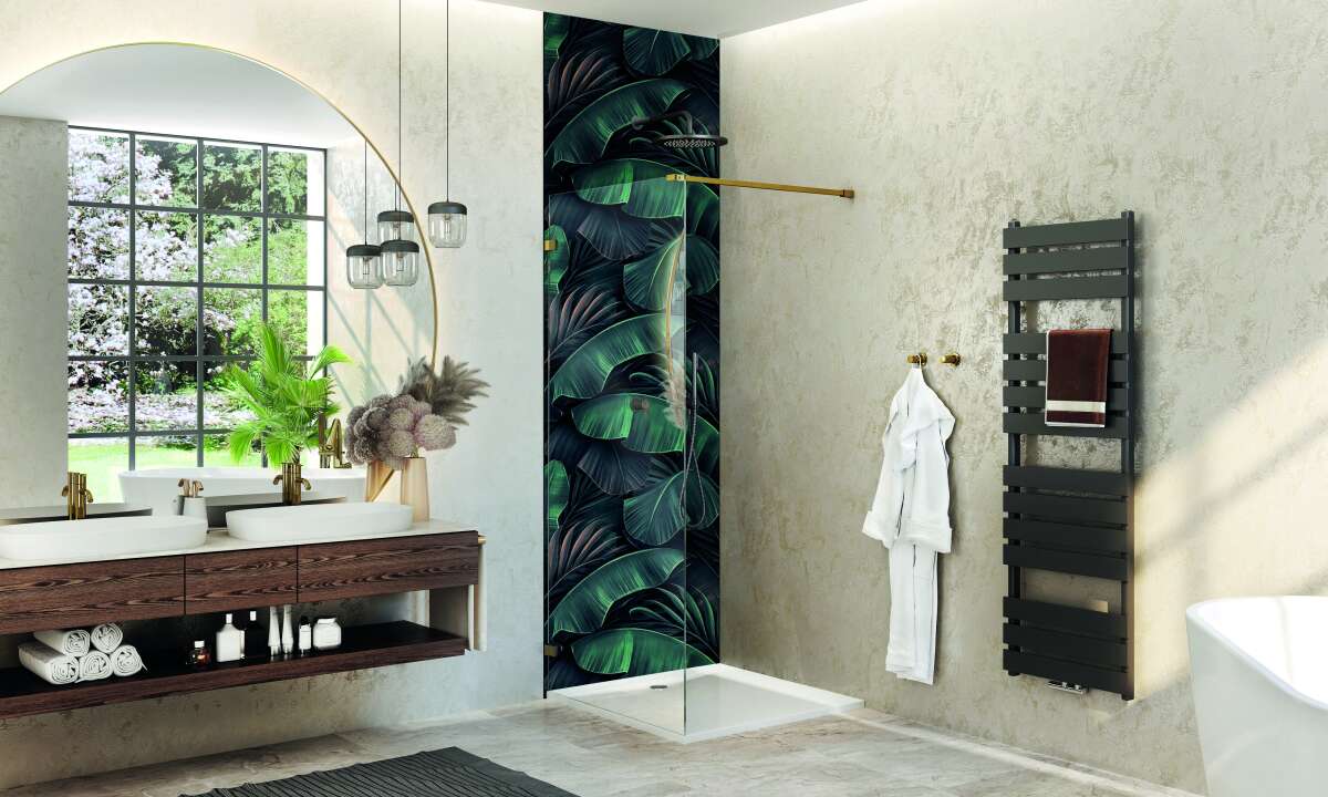 Photo Panneau mural douche NU VIPANEL INSPIRATION NATURE TROPICAL NE MAT 1000x2550x3MM