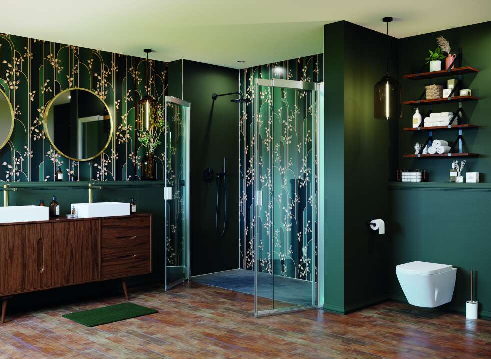 Photo Panneau mural douche NU VIPANEL OLYMPIA WASABI VEL. 1000x2550x3MM