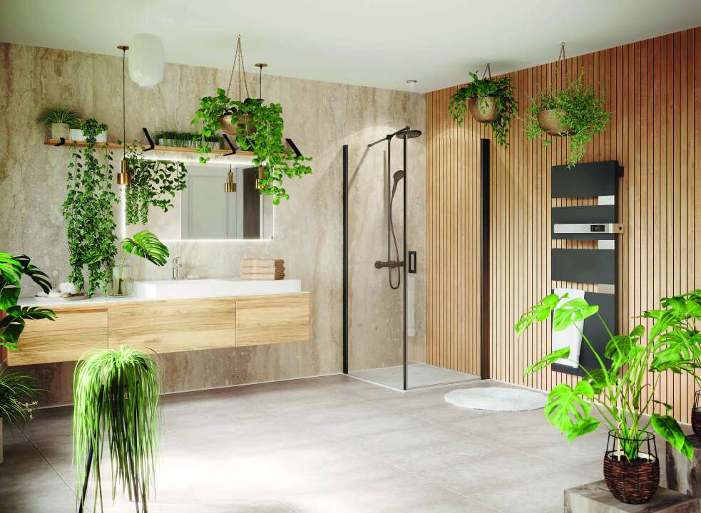 Photo Panneau mural douche NU VIPANEL BOIS ZENWOOD MAT 1500x2550x3MM