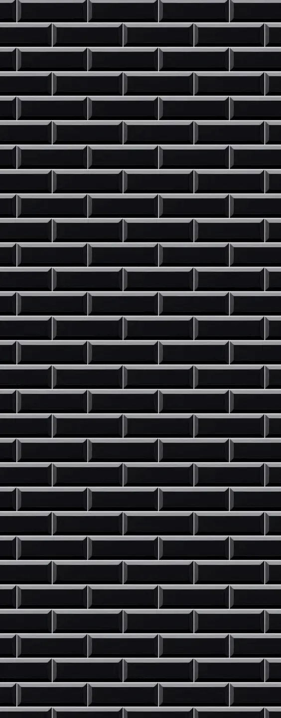 Panneau mural douche VIPANEL CARRELAGE CARRELAGE RÉTRO NOI BRI. 1000x2550x3MM|Revêtement pour salle de bain