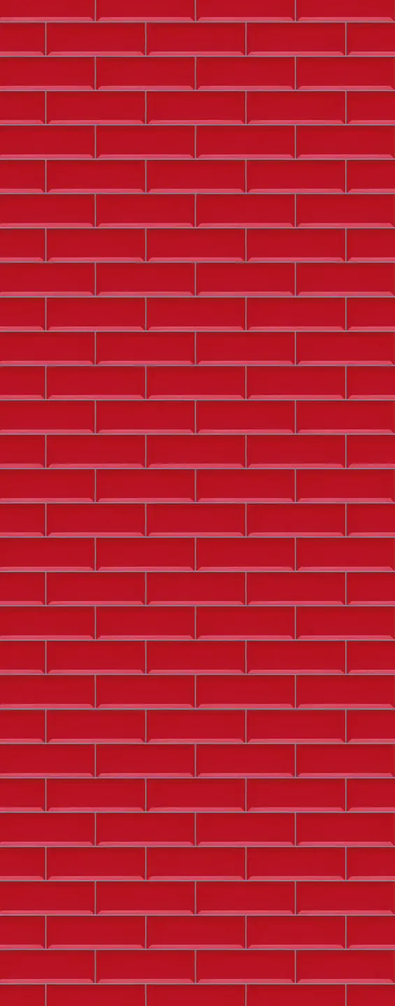 Photo Panneau mural douche NU VIPANEL CARRELAGE CARRELAGE RÉTRO ROU BRI. 1000x2550x3MM