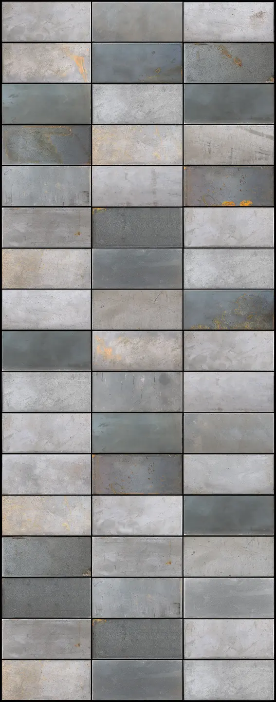 Panneau mural douche VIPANEL CARRELAGE TUILE METAL BRI. 1000x2550x3MM