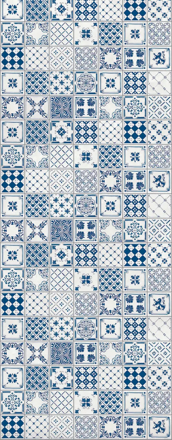 Photo Panneau mural douche NU VIPANEL CARRELAGE CARREAUX INDIGO BLE BRI. 1000x2550x3MM