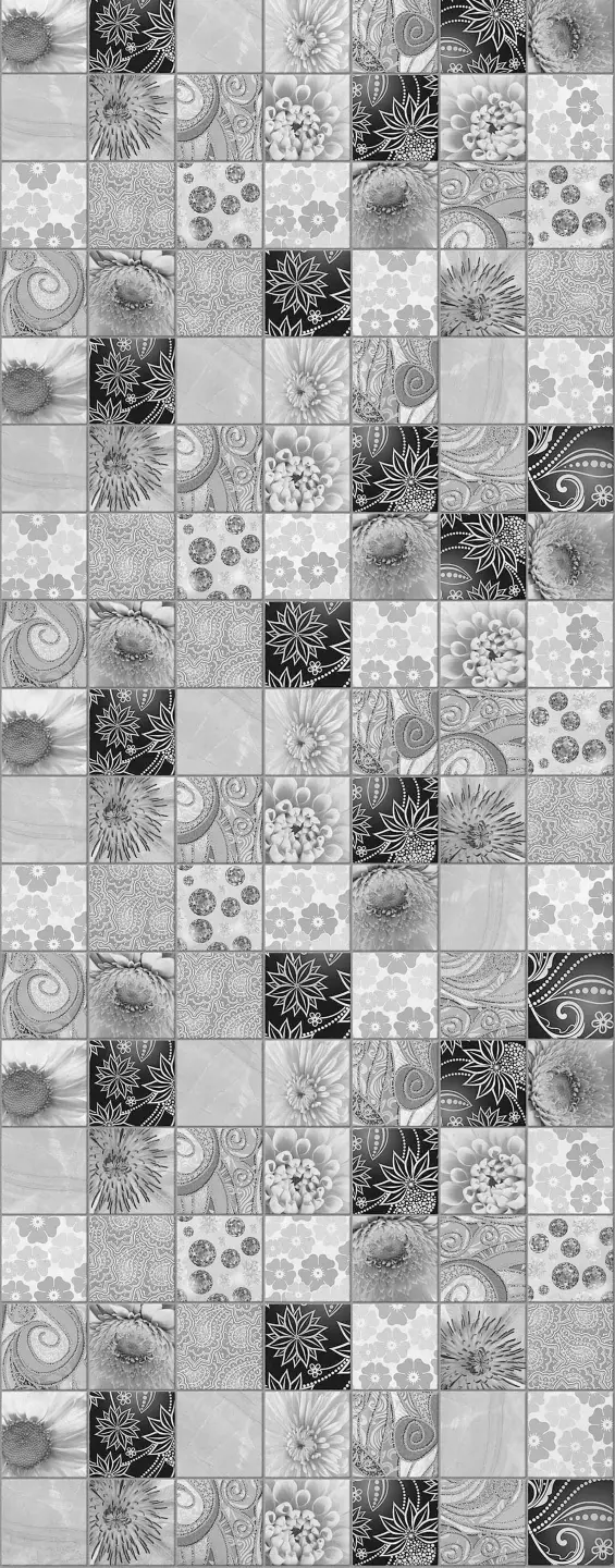 Panneau mural douche VIPANEL CARRELAGE CARREAUX FLORAUX BRI. 1000x2550x3MM