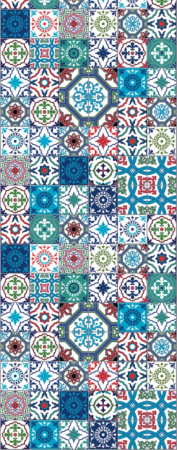 Photo Panneau mural douche NU VIPANEL CARRELAGE CARREAUX AZUR BRI. 1000x2550x3MM