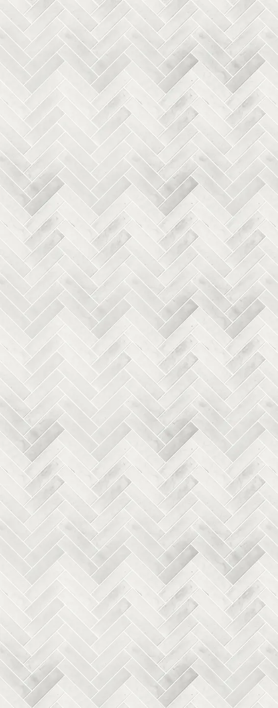 Panneau mural douche VIPANEL CARISSIMA ZÉLLIGE BLANC BRI. 1000x2550x3MM|Revêtement pour salle de bain