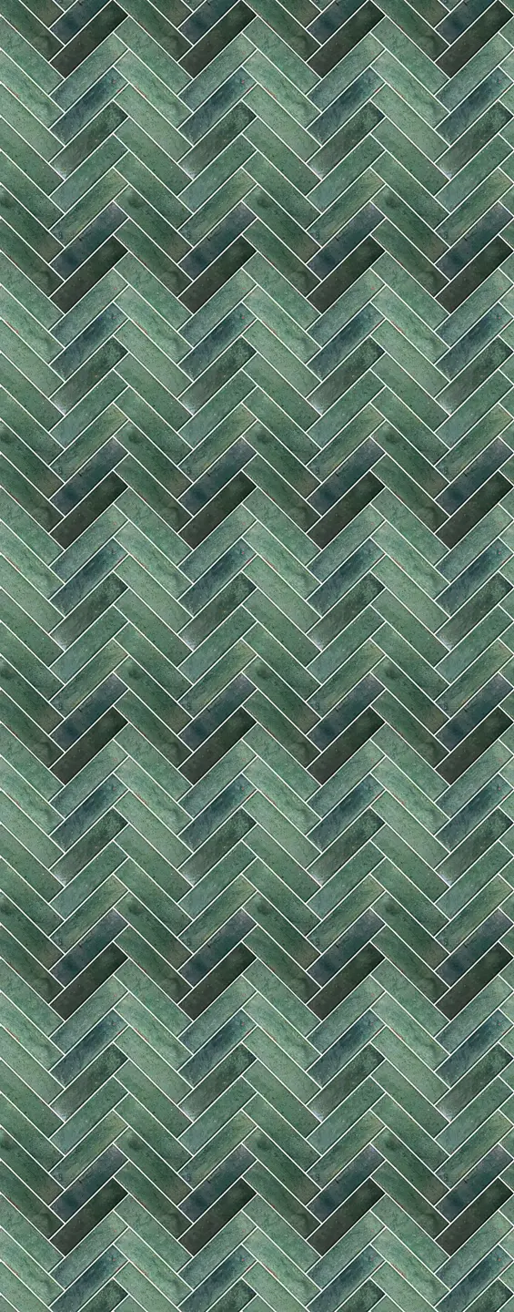 Panneau mural douche VIPANEL CARISSIMA ZELLIGE VERT BRI. 1000x2550x3MM|Revêtement pour salle de bain