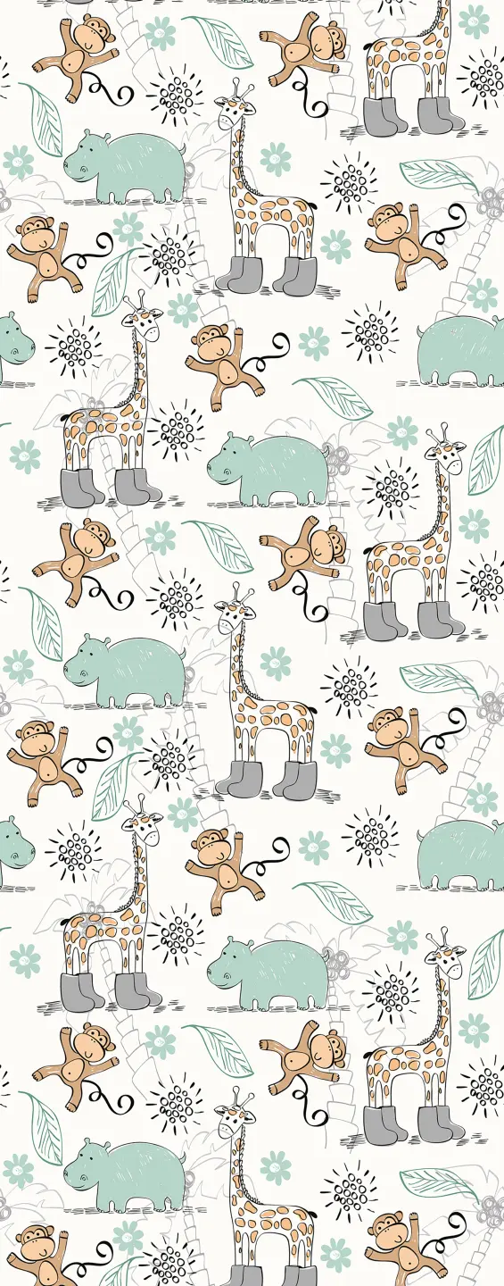 Panneau mural douche VIPANEL KIDS HAPPY JUNGLE MAT 1000x2550x3MM|Revêtement pour salle de bain