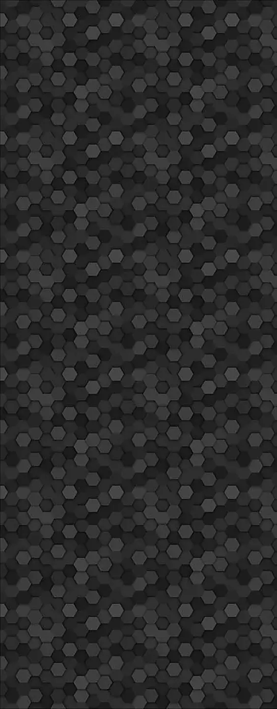 Photo Panneau mural douche NU VIPANEL MOTIF HEXAGONE NOIR VEL. 1000x2550x3MM