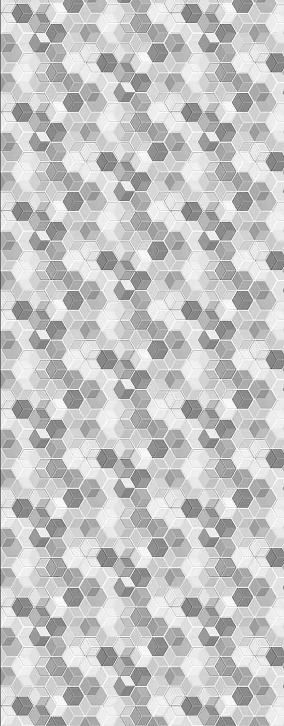 Panneau mural douche VIPANEL MOTIF CUBES MONOCHROMES VEL. 1000x2550x3MM