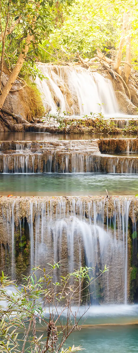 Photo Panneau mural douche NU VIPANEL INSPIRATION NATURE CHUTE EAU2 BRI. 1000x2550x3MM