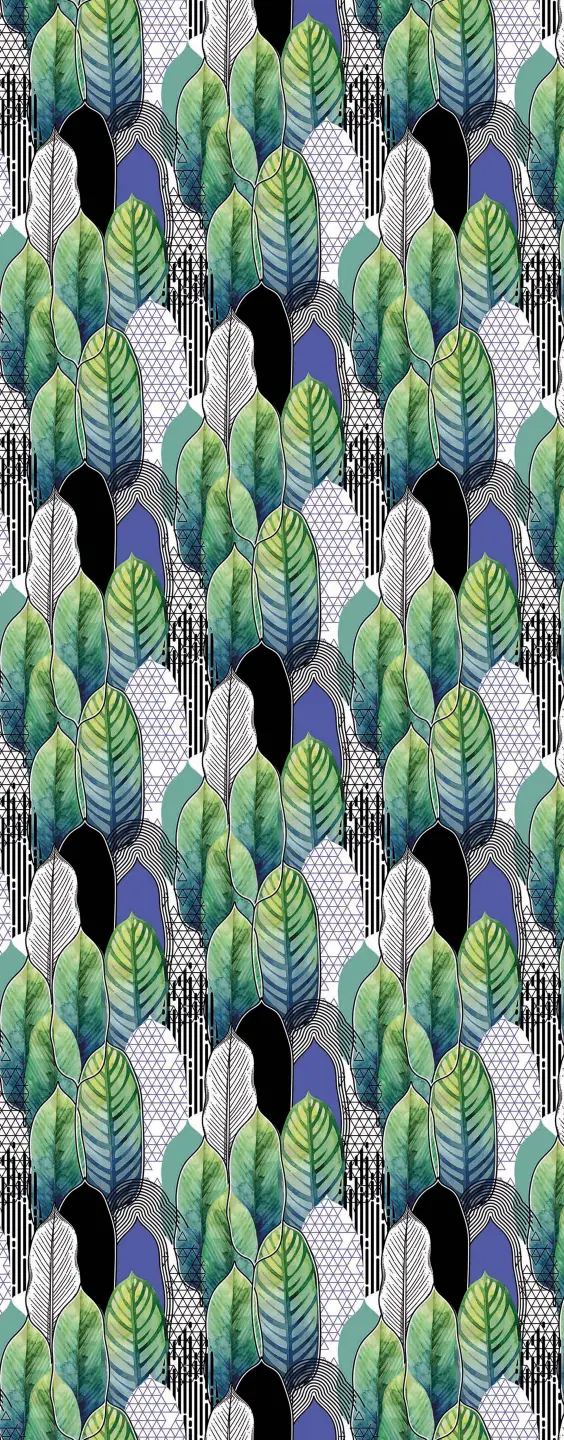 Photo Panneau mural douche NU VIPANEL INSPIRATION NATURE PP FEUILL P MAT 1000x2550x3MM