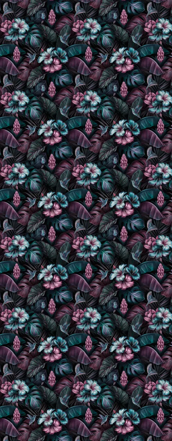 Photo Panneau mural douche NU VIPANEL INSPIRATION NATURE HIBISCUS NE MAT 1000x2550x3MM