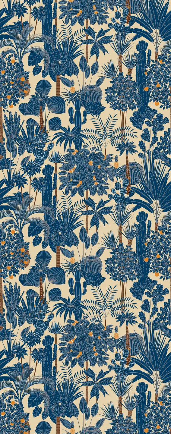 Photo Panneau mural douche VIPANEL OLYMPIA BLUE GARDEN VEL. 1000x2550x3MM