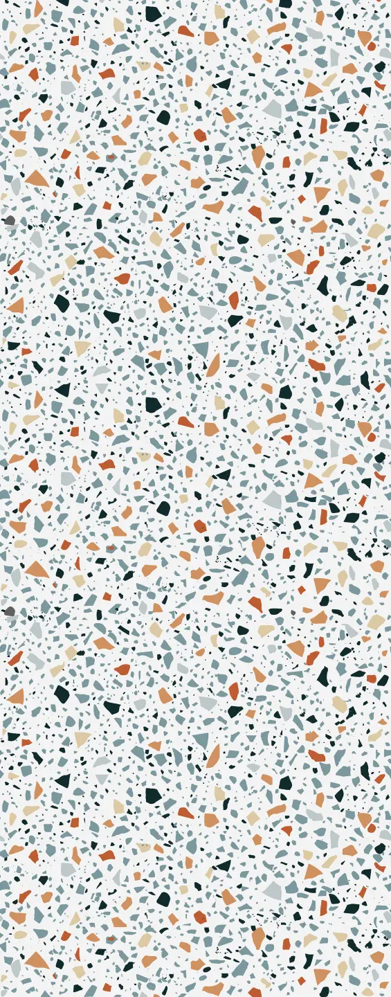 Photo Panneau mural douche NU VIPANEL PIERRE TERRAZZO BLEU MAT 1000x2550x3MM