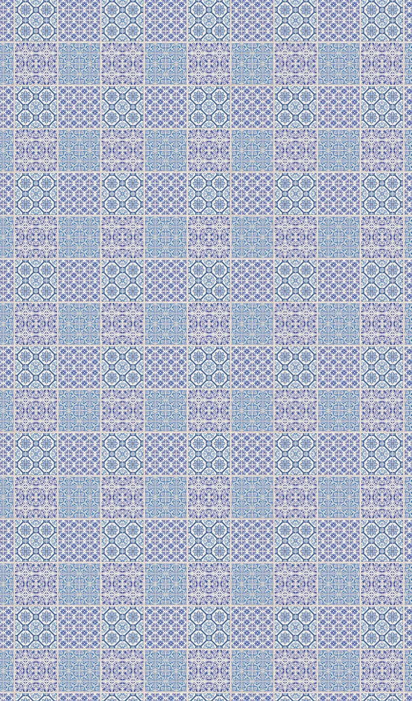 Panneau mural douche VIPANEL CARRELAGE CARREAUX BLEU BLANC BRI. 1500x2550x3MM|Revêtement pour salle de bain