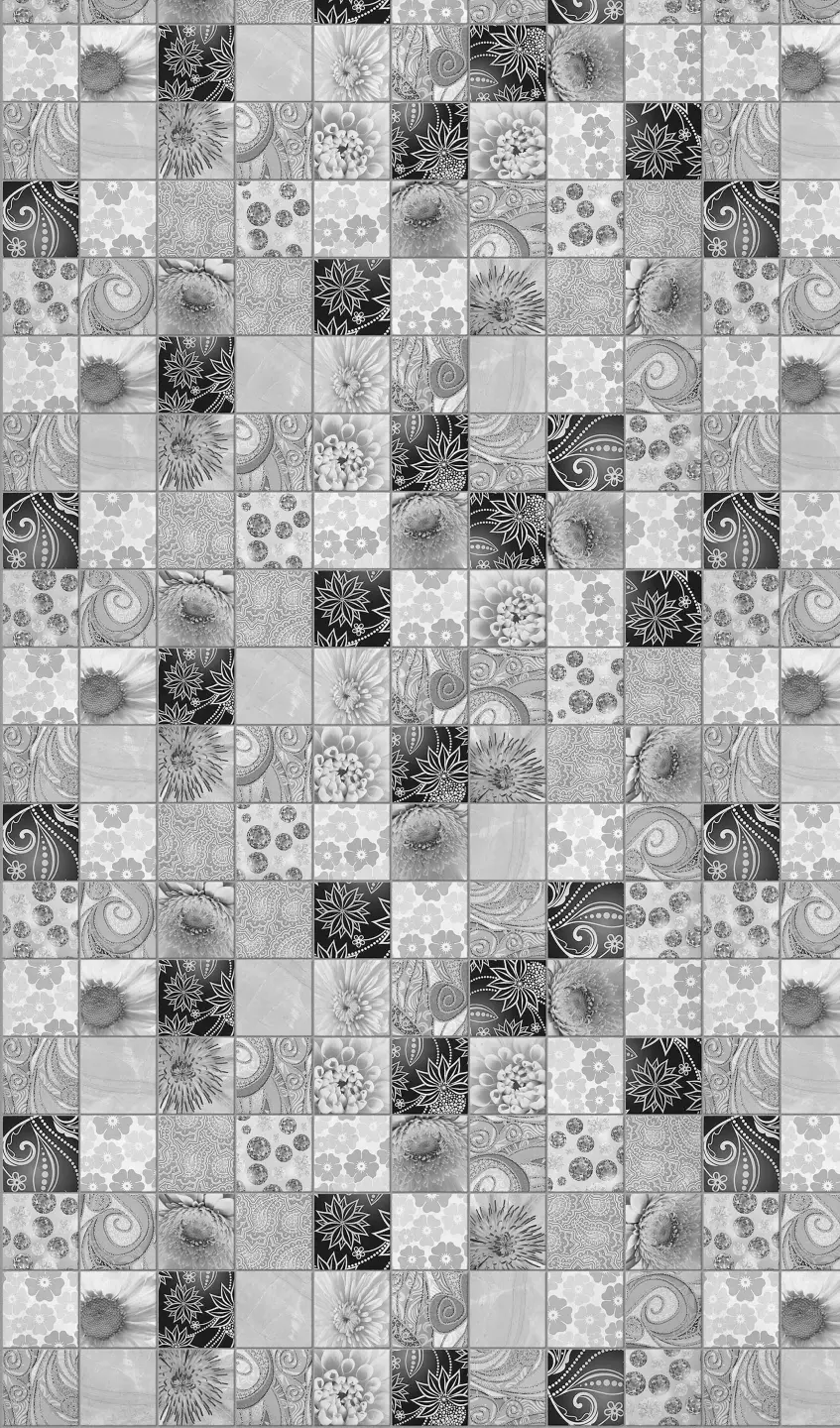 Panneau mural douche VIPANEL CARRELAGE CARREAUX FLORAUX BRI. 1500x2550x3MM|Revêtement pour salle de bain