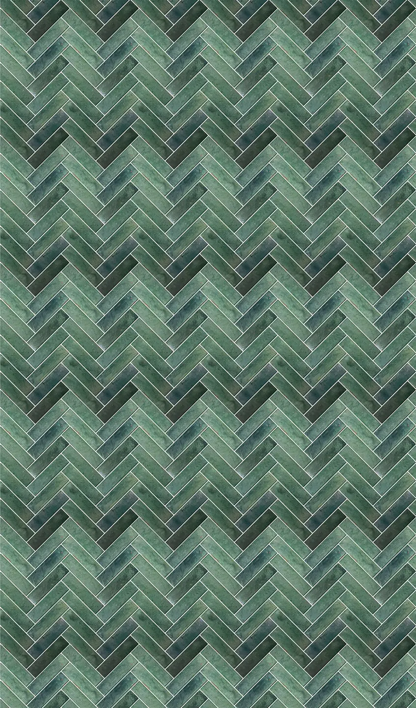 Panneau mural douche VIPANEL CARISSIMA ZELLIGE VERT BRI. 1500x2550x3MM|Revêtement pour salle de bain