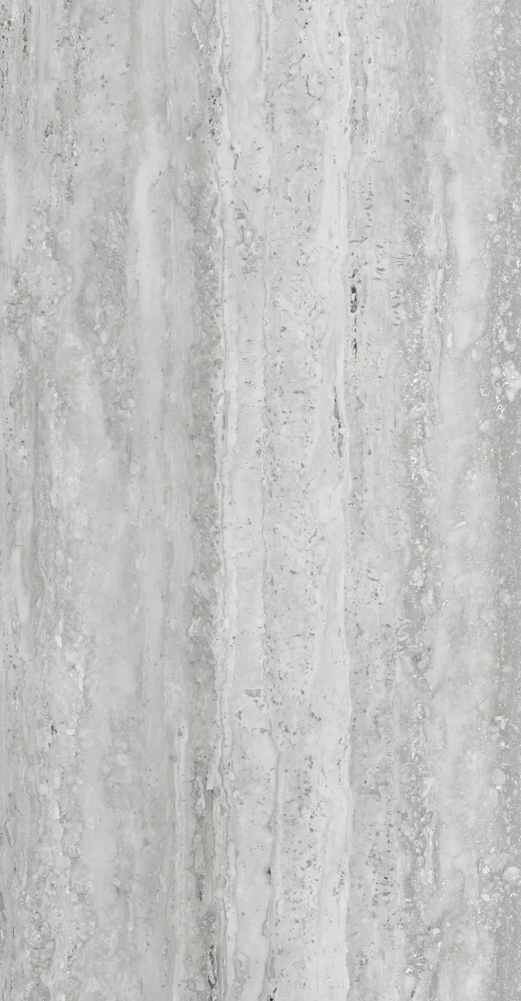 Photo Panneau mural douche NU VIPANEL CARISSIMA TRAVERTIN GRIS MAT 1500x2550x3MM