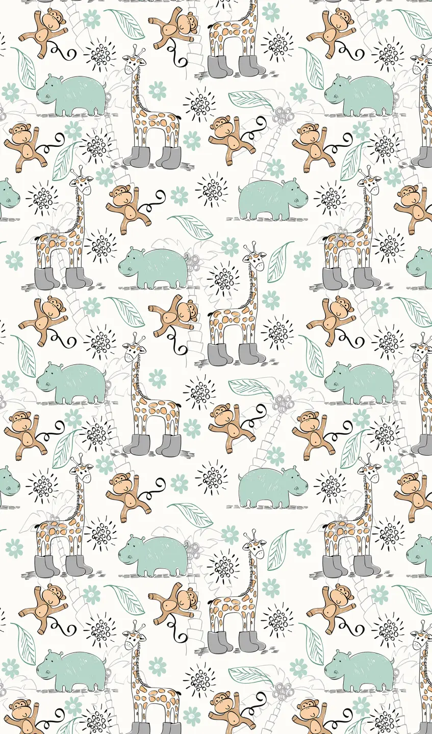 Photo Panneau mural douche NU VIPANEL KIDS HAPPY JUNGLE MAT 1500x2550x3MM