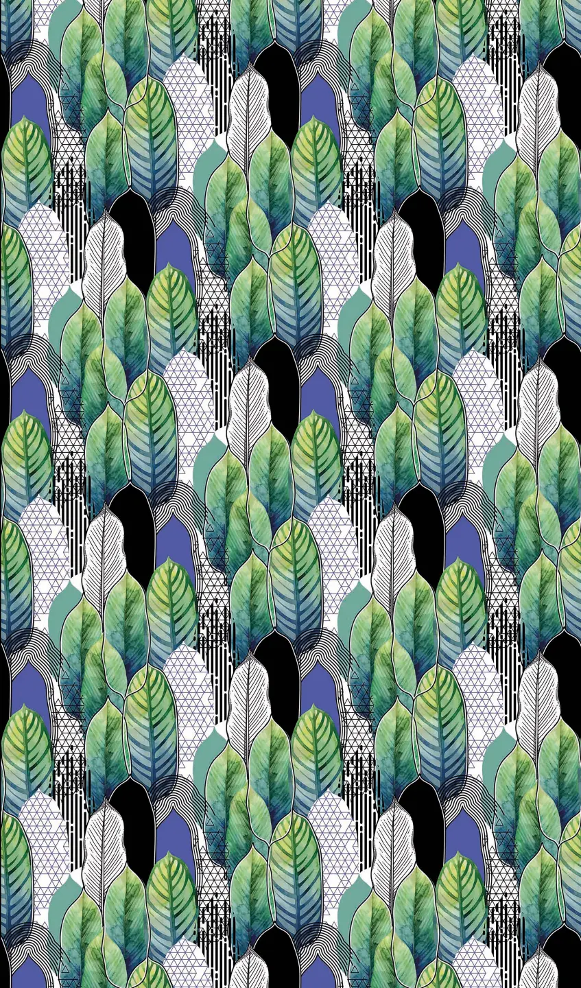 Photo Panneau mural douche NU VIPANEL INSPIRATION NATURE PP FEUILL P MAT 1500x2550x3MM