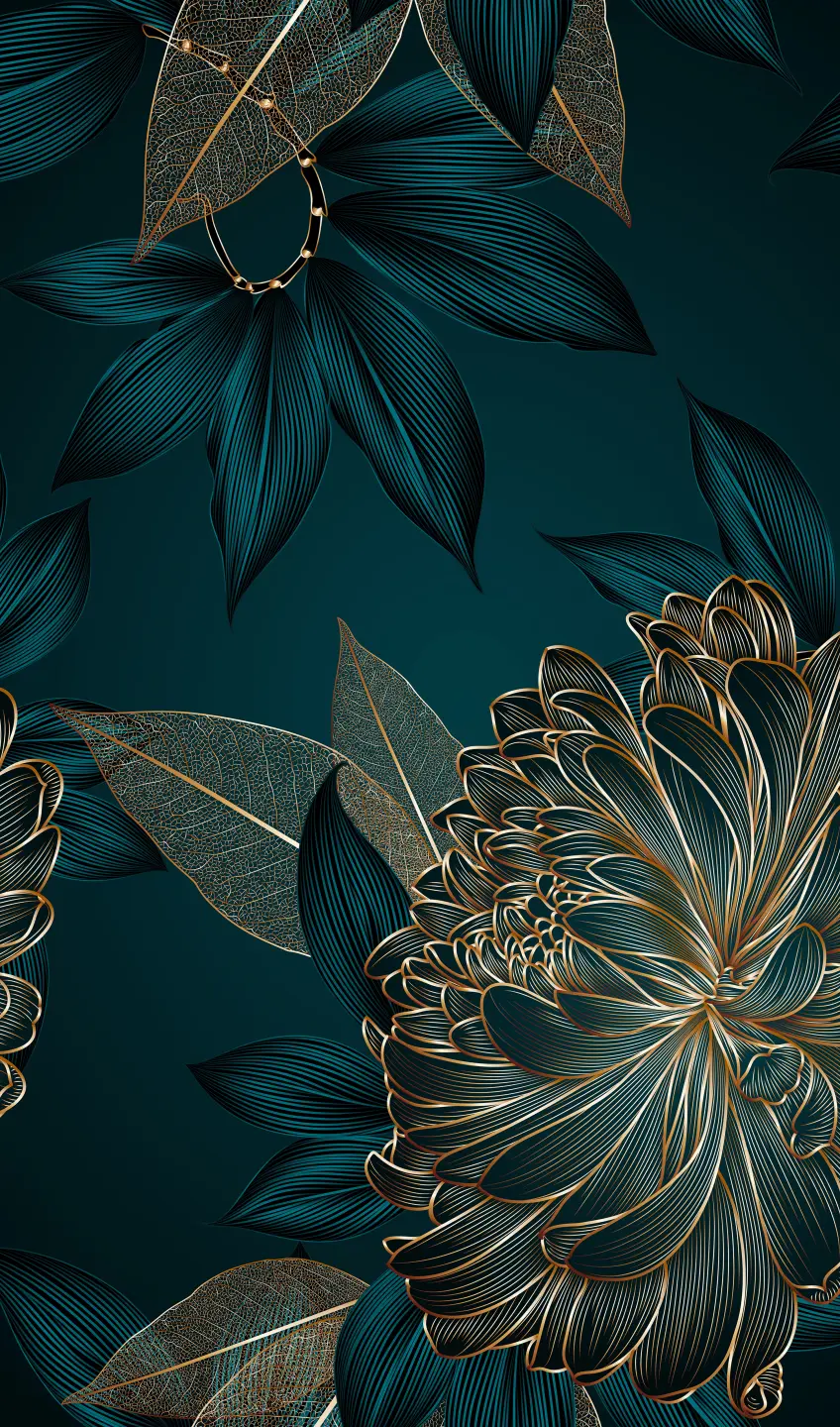 Photo Panneau mural douche VIPANEL OLYMPIA FLEUR DOREE VEL. 1500x2550x3MM