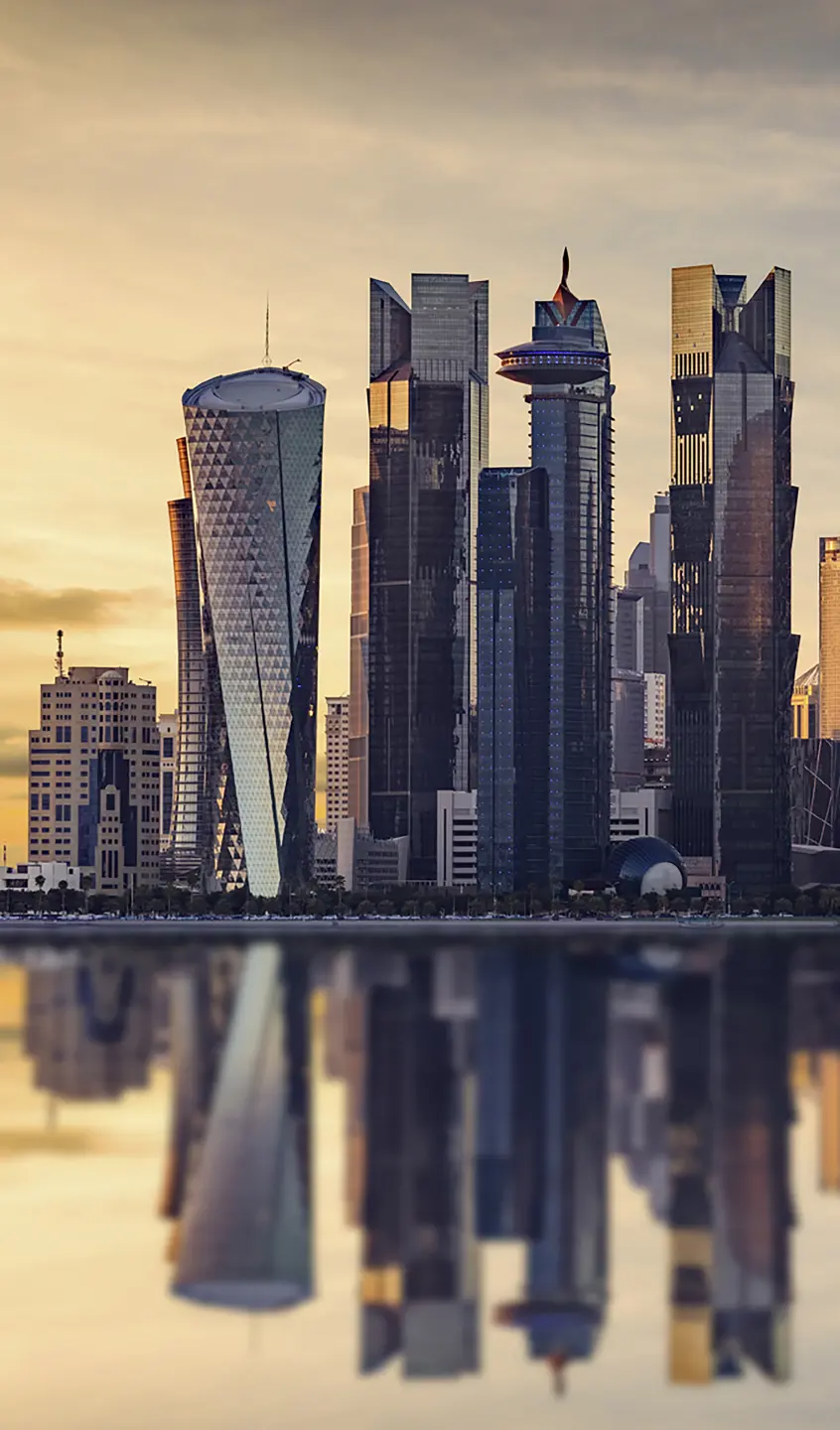 Panneau mural douche VIPANEL PAYSAGE URBAIN SKYLINE DOHA BRI. 1500x2550x3MM