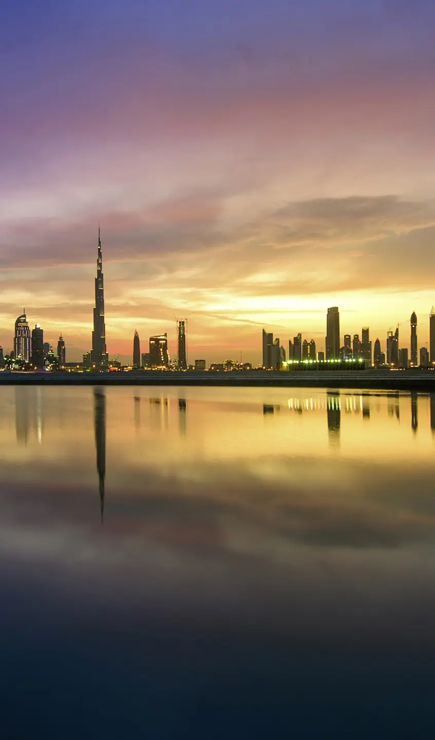 Panneau mural douche VIPANEL PAYSAGE URBAIN SKYLINE DUBAI BRI. 1500x2550x3MM|Revêtement pour salle de bain