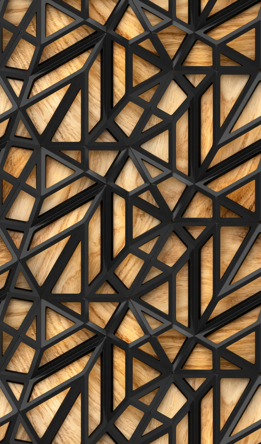 Panneau mural douche VIPANEL BOIS TREILLIS MAT 1500x2550x3MM|Revêtement pour salle de bain