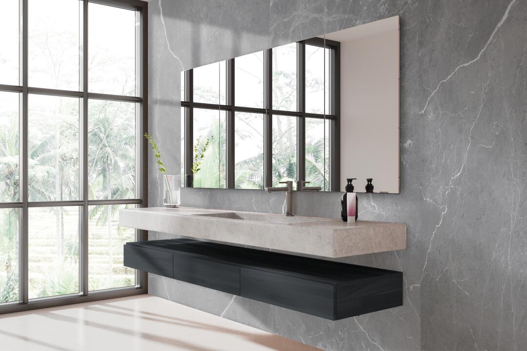 Photo Panneau mural douche NU VIPANEL ARAGON ALTERNATE 1 MAT 1250x2550x3MM