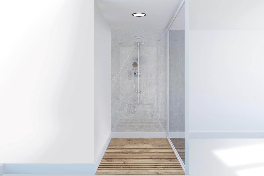 Photo Panneau mural douche NU VIPANEL ARAGON GRIS BRI. 1500x2550x3MM