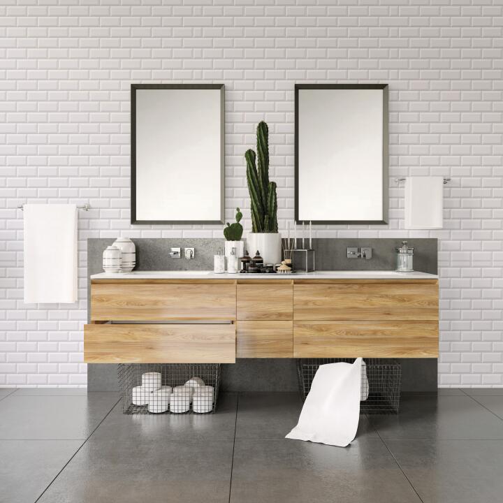 Panneau mural douche VIPANEL CARRELAGE SUBWAY BRI. 1500x2550x3MM|Revêtement pour salle de bain