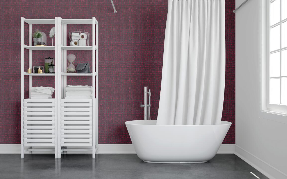 Panneau mural douche VIPANEL CARRELAGE MOSAIQUE RUBIS BRI. 1500x2550x3MM|Revêtement pour salle de bain