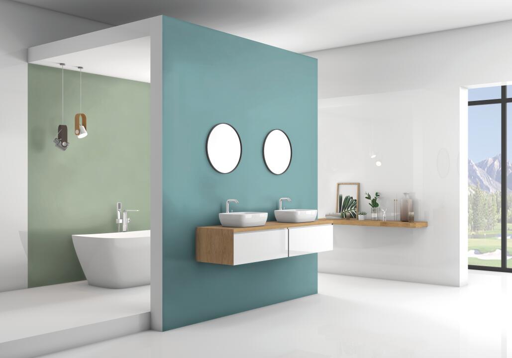 Panneau mural douche VIPANEL COULEUR UNIE NCS S2020-B50G VEL. 1500x2550x3MM|Revêtement pour salle de bain