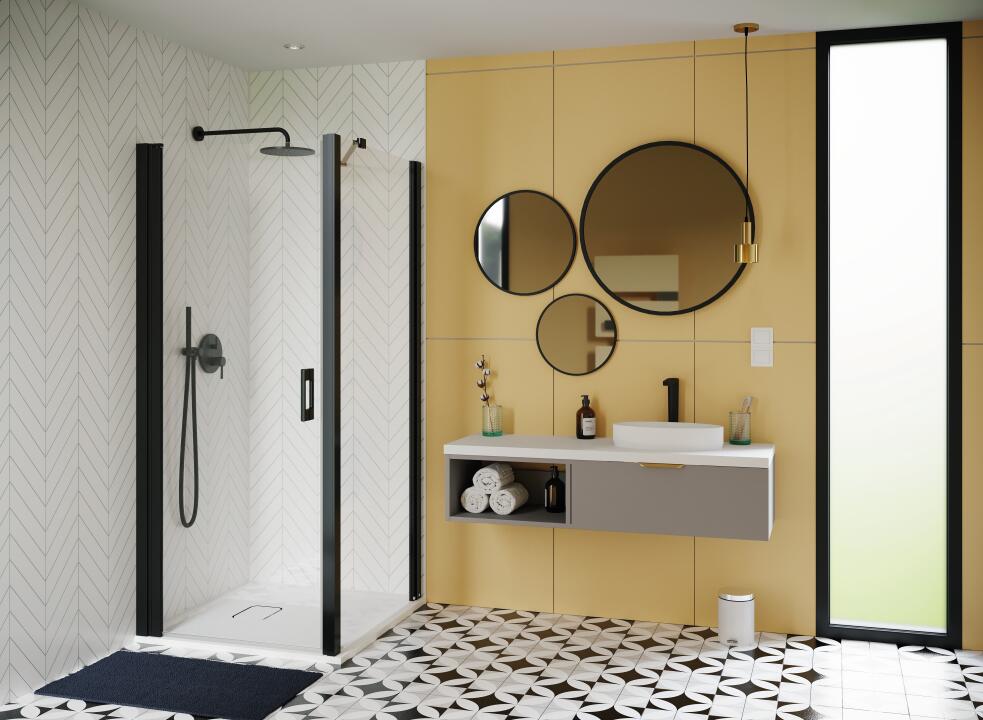 Photo Panneau mural douche NU VIPANEL CARISSIMA CHEVR BLANC BRI. 1000x2550x3MM