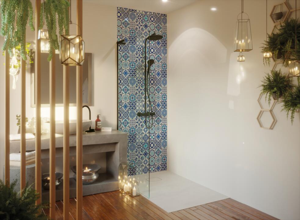 Photo Panneau mural douche NU VIPANEL CARISSIMA MOSAIQ MEDI BRI. 1000x2550x3MM