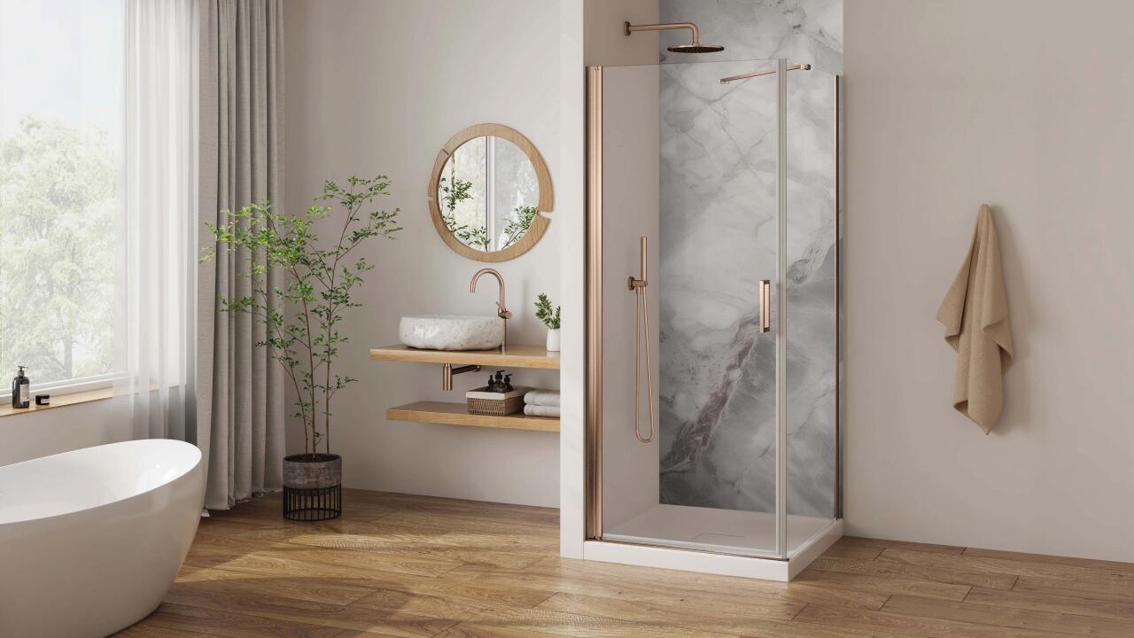 Photo Panneau mural douche NU VIPANEL CARISSIMA CENDRE BRI. 1000x2550x3MM