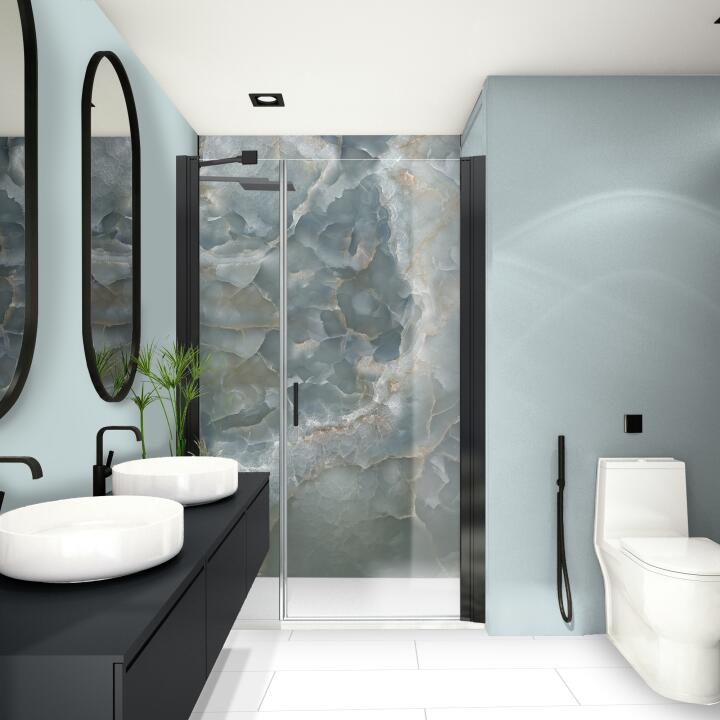 Panneau mural douche VIPANEL CARISSIMA AIGUE MARINE BRI. 1000x2550x3MM|Revêtement pour salle de bain