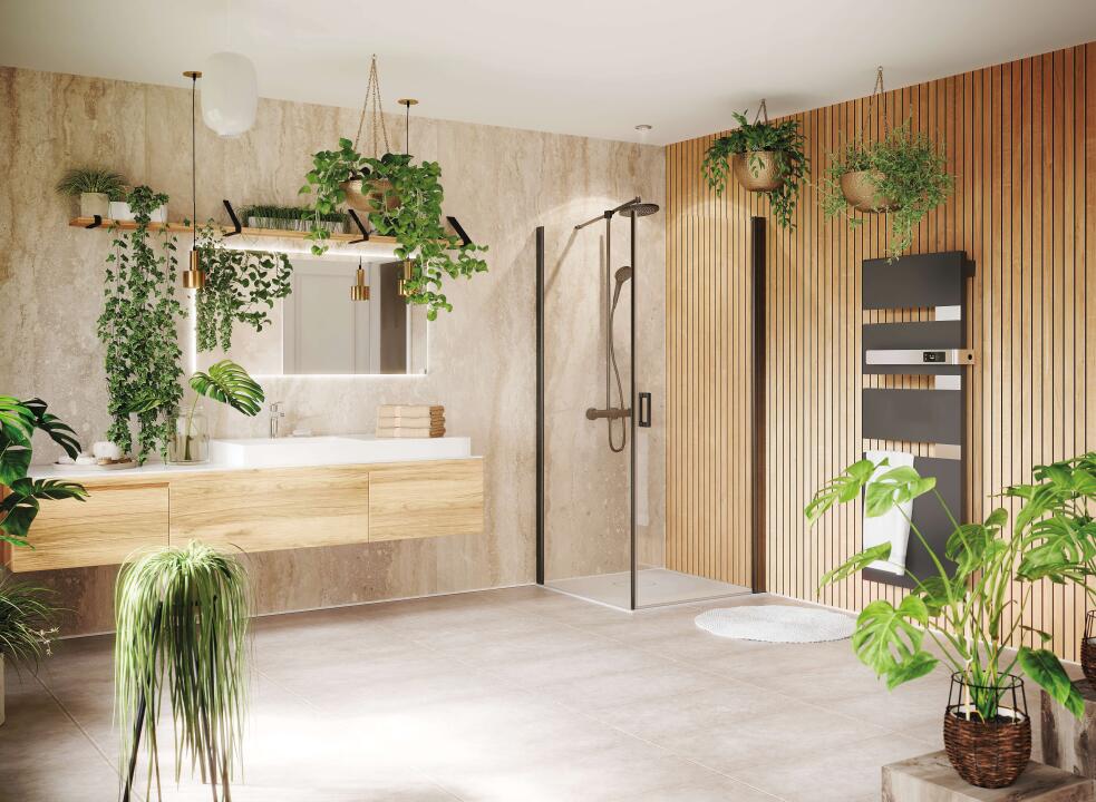 Panneau mural douche VIPANEL CARISSIMA CLASSIC TRAVERTIN MAT 1500x2550x3MM|Revêtement pour salle de bain