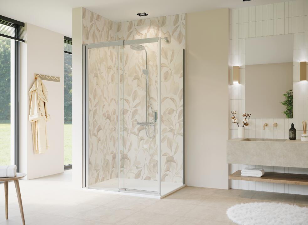 Photo Panneau mural douche VIPANEL FLORE REINVENTE HERBIER VEL. 1500x2550x3MM