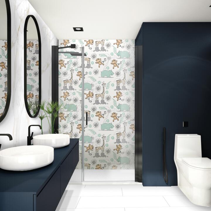 Panneau mural douche VIPANEL KIDS HAPPY JUNGLE MAT 1000x2550x3MM|Revêtement pour salle de bain