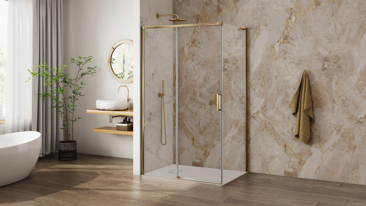 Panneau mural douche VIPANEL MARBRE CLAIR MINÉRAL MAT 1000x2550x3MM|Revêtement pour salle de bain