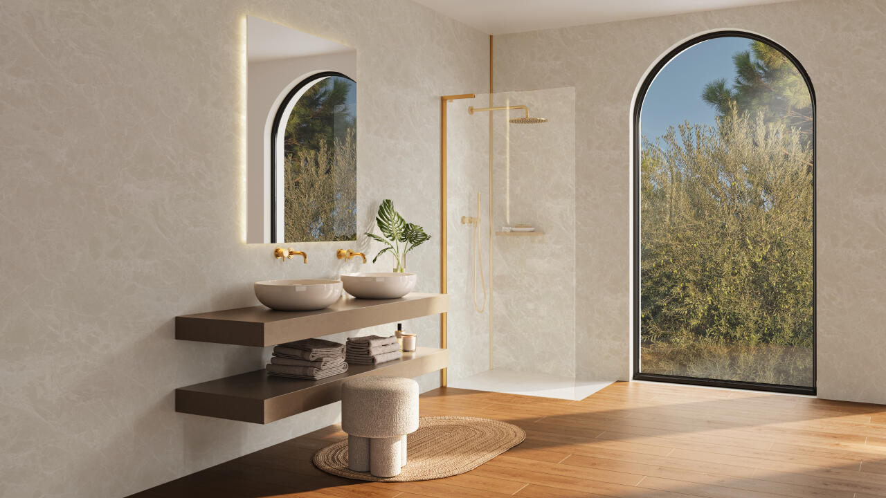 Panneau mural douche VIPANEL MARBRE CHIARA FEEL 1000x2550x3MM|Revêtement pour salle de bain